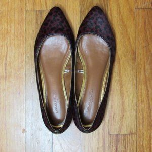 Banana Republic Red & Black Leopard Flats